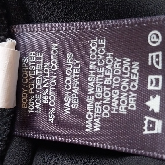 Kenneth Cole Reaction Cropped Blouse for Women 100% Polyester sz Medium Black - Picture 7 of 7